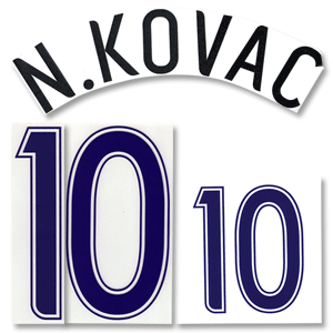 06-07 Croatia Home N. Kovac 10 Name and Number Transfer Set