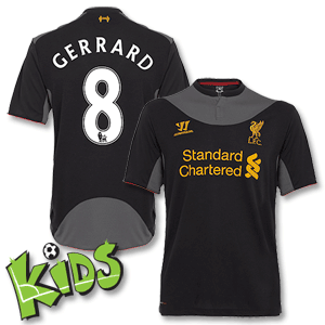 12-13 Liverpool Away Shirt + Gerrard 8 - Boys