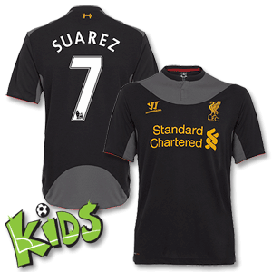 12-13 Liverpool Away Shirt + Suarez 7 - Boys
