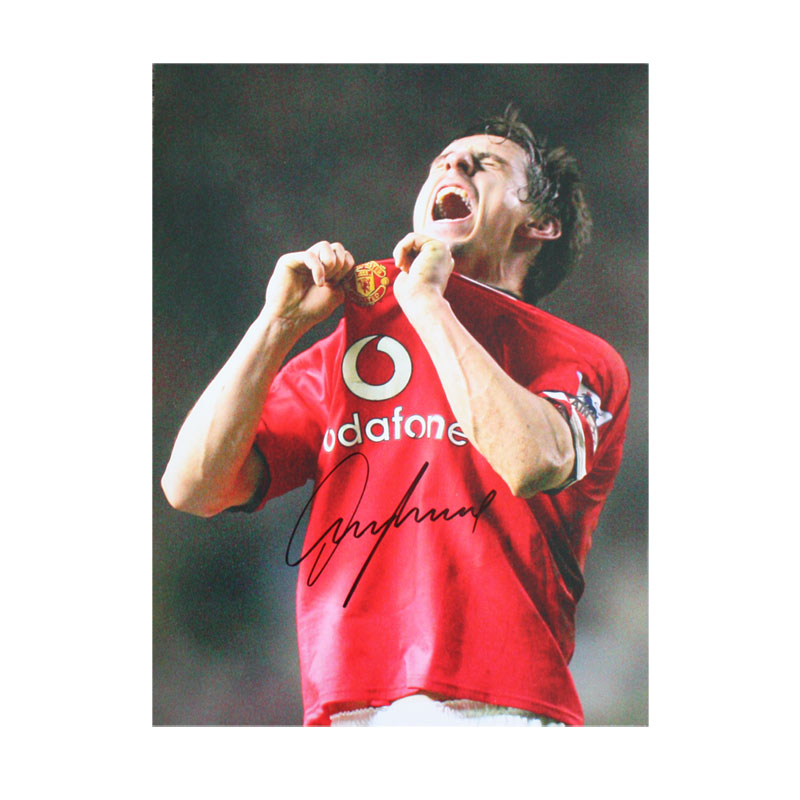 Gary Neville Manchester United Signed Photo