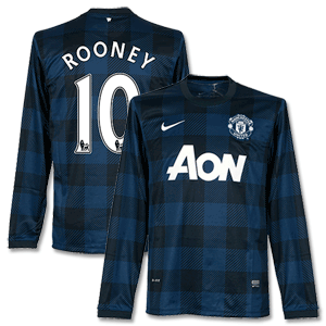 Man Utd Away L/S Rooney Shirt 2013 2014