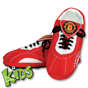 Man Utd Football Boot Slippers - Red - Infants
