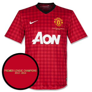 Man Utd Home Shirt 2012 2013 Champions Transfer