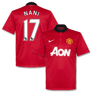 Man Utd Home Shirt 2013 2014 + Nani 17