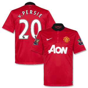 Man Utd Home Shirt 2013 2014 + v. Persie 20