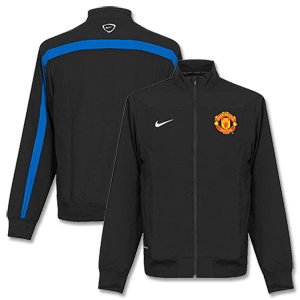 Man Utd Squad Sideline Woven Jacket 2013 2014 - Black/Royal