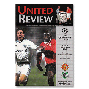 Man Utd vs Sturm Graz - C/L Group D Match at Old Tafford - 2nd Nov. 1999
