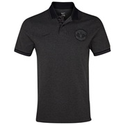 Manchester United Authentic Grand Slam Polo - Black Heather/Black