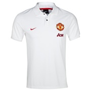 Manchester United Authentic Grand Slam Polo White