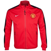 Manchester United Authentic UEFA Champions League N98 Jacket - Diablo Red/Black/White Red