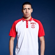 Manchester United Classic Contrast Raglan Polo - White - Mens