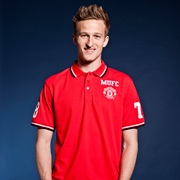 Manchester United Classic Graphic Pique Polo - OT Red - Mens