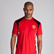 Manchester United Classic Poly Panel T-Shirt - OT Red - Mens