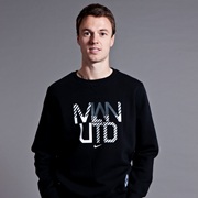 Manchester United Core Crew Sweatshirt - Black/White