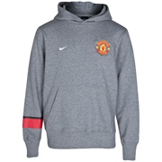 Manchester United Core Hoodie - Carbon Heather/White - Kids