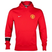 Manchester United Core Hoodie - Diablo Red/Diablo Red/White - Youths