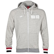 Manchester United Covert Full Zip Hoody Dk Grey