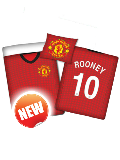Manchester United FC 'Rooney Shirt' Single Duvet Cover and Pillowcase Set