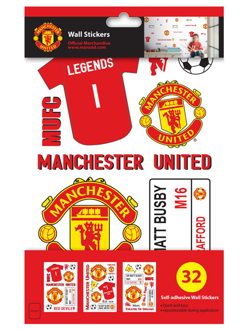 Manchester United FC Wall Stickers - 32 Pieces