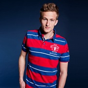 Manchester United Heritage Yarn Dye Stripe Polo - Marine - Mens