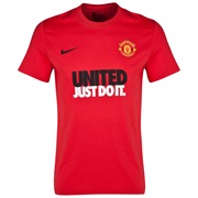 Manchester United Just Do It Core Read T-Shirt - Kids Red