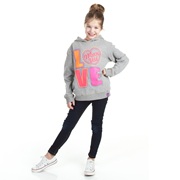 Manchester United Love Graphic Hoody - Grey Marl - Girls