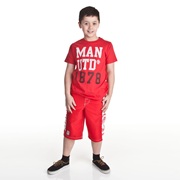 Manchester United Mesh Text Graphic T-Shirt - OT Red - Older Boys