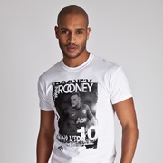 Manchester United Rooney Photo Graphic T-Shirt - White - Mens