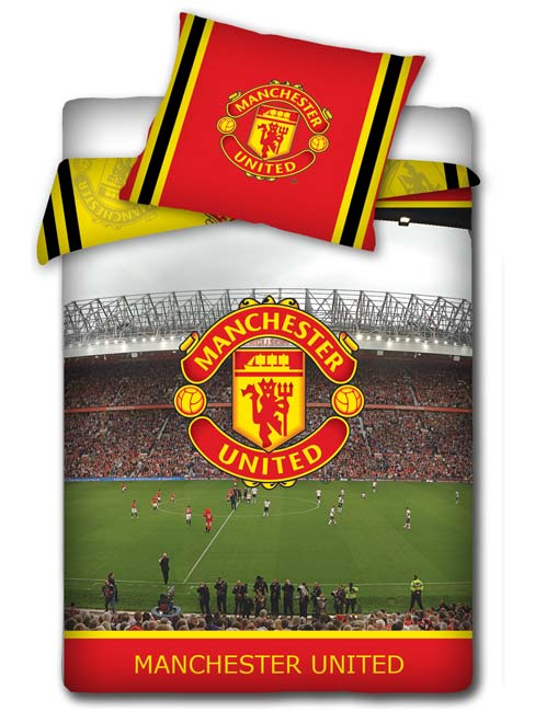 Manchester United Stadium Single Duvet Cover and Pillowcase Set
