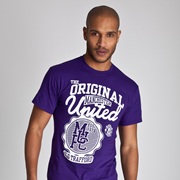 Manchester United The Original Graphic T-Shirt - Deep Purple - Mens
