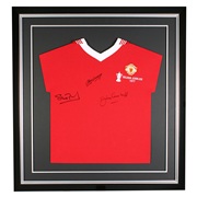 Signed 1977 Cup Final Manchester United Shirt - 29 x 27 Inch