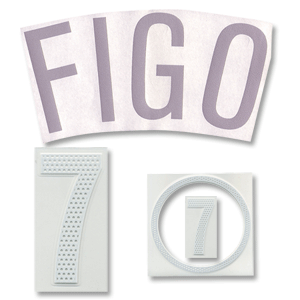 04-05 Portugal Away Figo 7 Name and number set