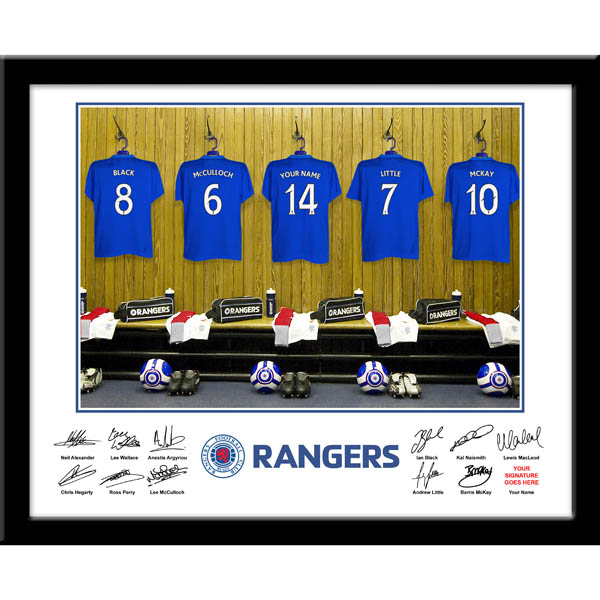 Rangers - Personalised Dressing Room Framed Print