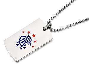 Stainless Steel Rangers FC Crest Pendant And Ball Chain - 102934