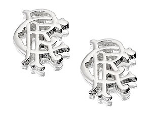 Sterling Silver Rangers Football Club Crest Earrings - 102923