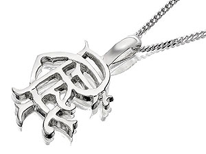 Sterling Silver Rangers Football Club Crest Pendant And Chain - 102922