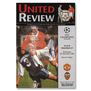 Man Utd vs Valencia - C/L Group B Match at Old Tafford - 8th Dec. 1999