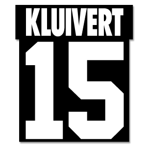 1995 Ajax European Final Kluivert 15 Flock Name and Number
