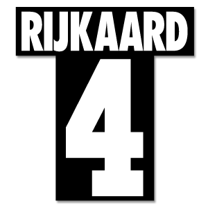 1995 Ajax European Final Rijkaard 4 Flock Name and Number