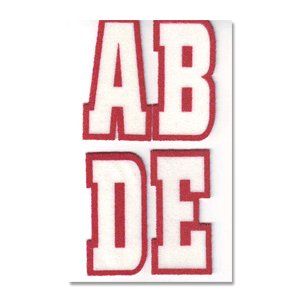 96-97 Ajax Home Loose Letters - White/Red
