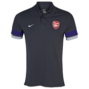 Arsenal Authentic Grandslam Polo - Anthracite/Court Purple/Wolf Grey/White