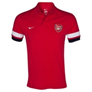 Arsenal Authentic Grandslam Polo - Artillery Red/White/Obsidian/White