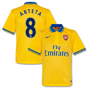 Arsenal Away Arteta Shirt 2013 2014