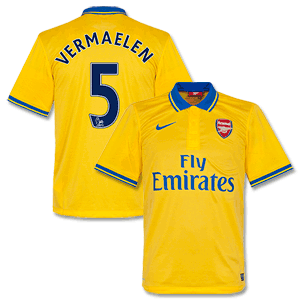 Arsenal Away Vermaelen Shirt 2013 2014