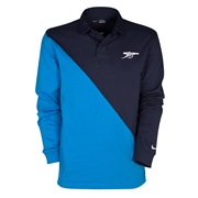 Arsenal Cotton Replica Polo Shirt - Obsidian/Blue Glow/White