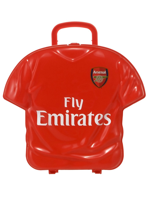 Arsenal FC Shirtbox Lunch Box + Drinks Bottle + Stickers