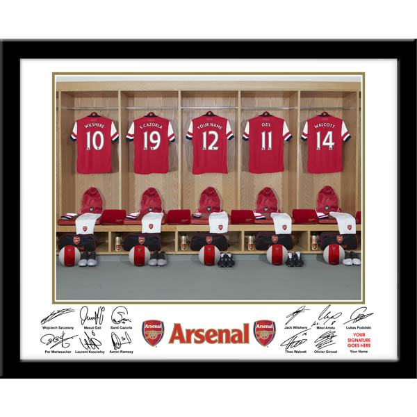 Arsenal - Personalised Dressing Room Framed Print