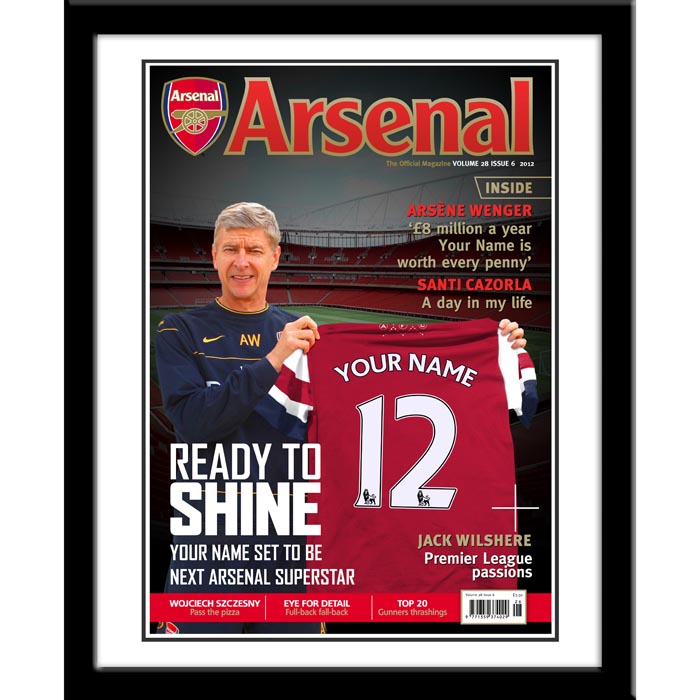 Arsenal - Personalised Headline Magazine - Framed
