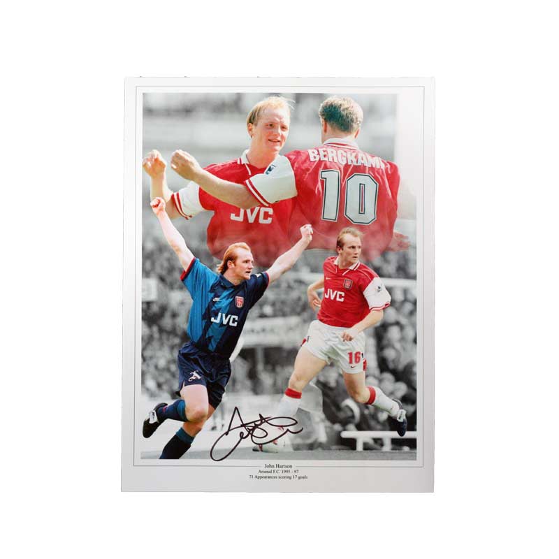 John Hartson Signed Arsenal Photo