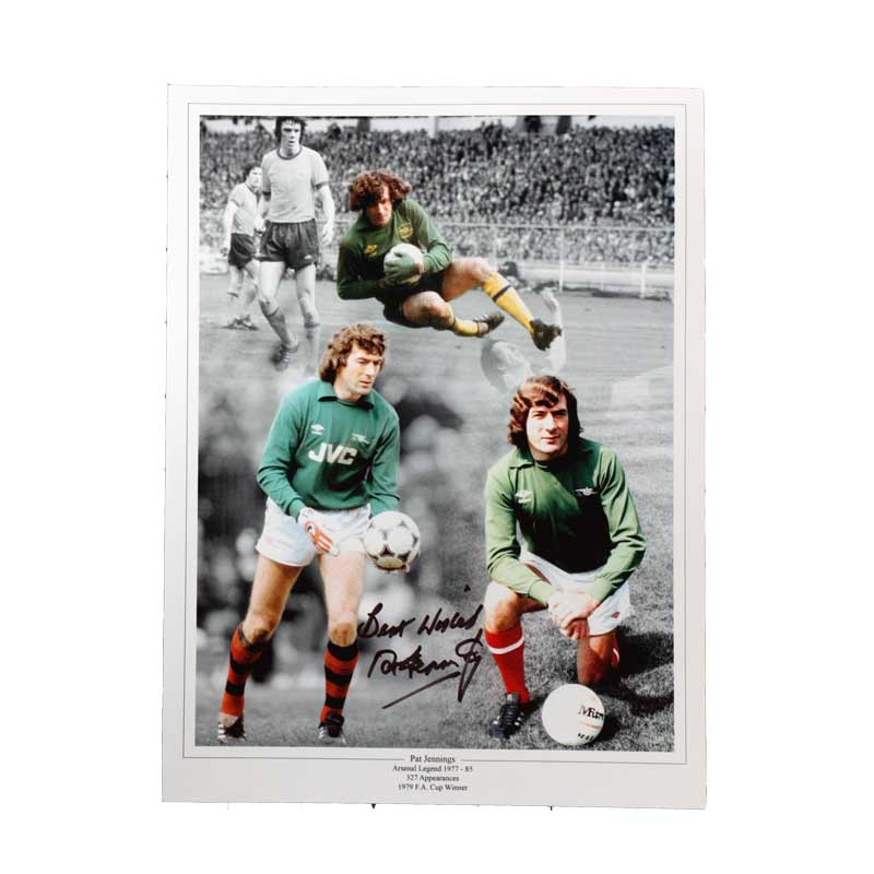 Pat Jennings Signed Arsenal Photo